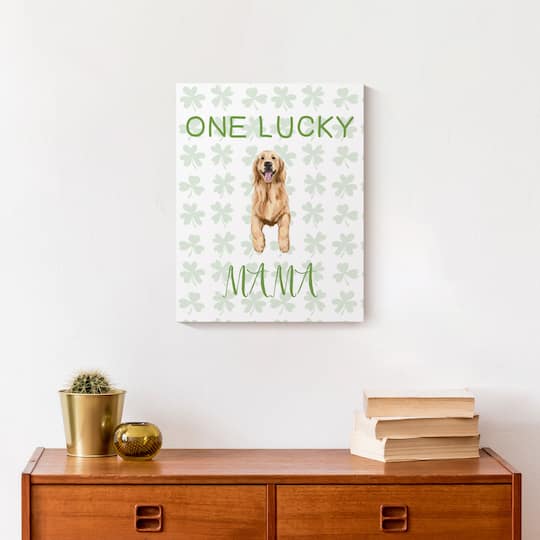 One Lucky Mama 11" x 14" Canvas Wall Art
